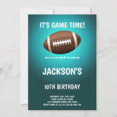 Green Light Football Invitations d'anniversaire (Devant)