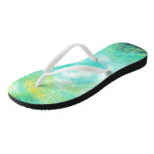 Green Lightning Trinity Star Christelijk werk kuns Teenslippers (Schuin)