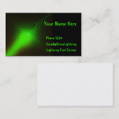 Green Lightning Visitekaartje (Voorkant / Achterkant)