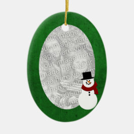 Green Lijst Snowman Ornament