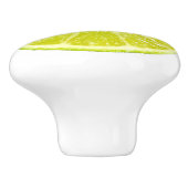 Green Limoen Citrus Fruit Slice grappige 2D-afbeel Keramische Knop (Zijkant)