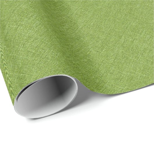 Green Linen Texture Cadeaupapier (Rol Hoek)