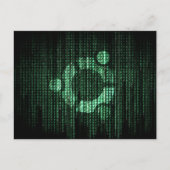 Green Linux-terminal Briefkaart (Voorkant)