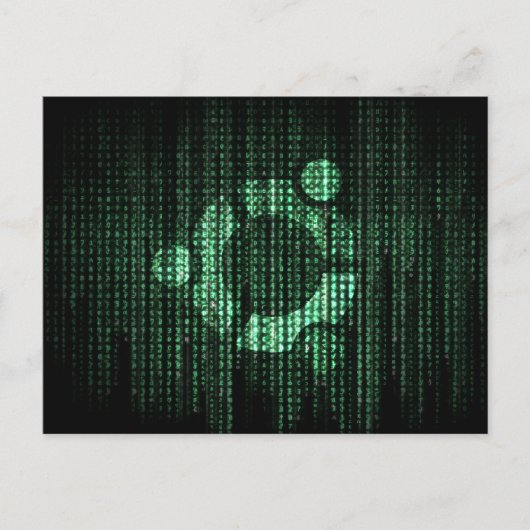 Green Linux-terminal Briefkaart (Voorkant)