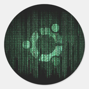 Green Linux-terminal Ronde Sticker