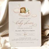 GREEN Lion Baby shower Uitnodiging