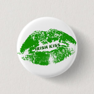 Green Lips Irish Kiss Ronde Button 3,2 Cm