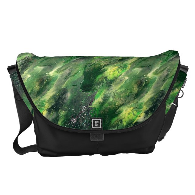 Green Liquid camo Bag Messenger Bag (voorkant)