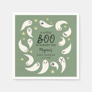 Green Little Boo Halloween Baby shower Servet