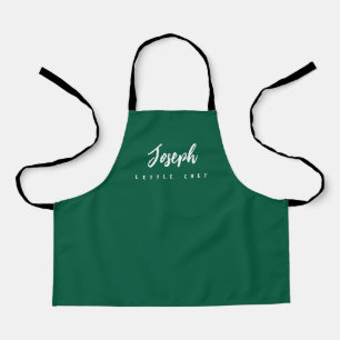 Green Little Chef Script Naam gepersonaliseerde Ki Schort