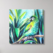 Green Little macaw Canvas Print (Voorkant)