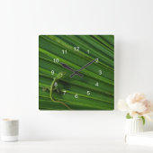 Green Lizard Clock Vierkante Klok (Huis)