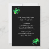 Green Lizard Invitation de fête d'anniversaire (Dos)
