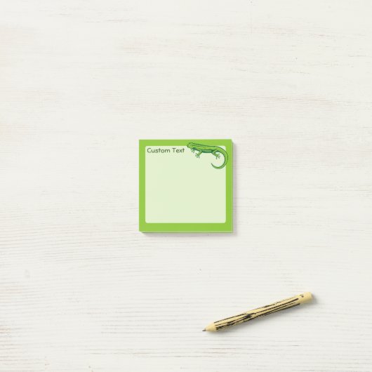 Green Lizard Post-it® Notes (Op bureau)