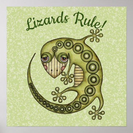 Green Lizard Poster (Voorkant)