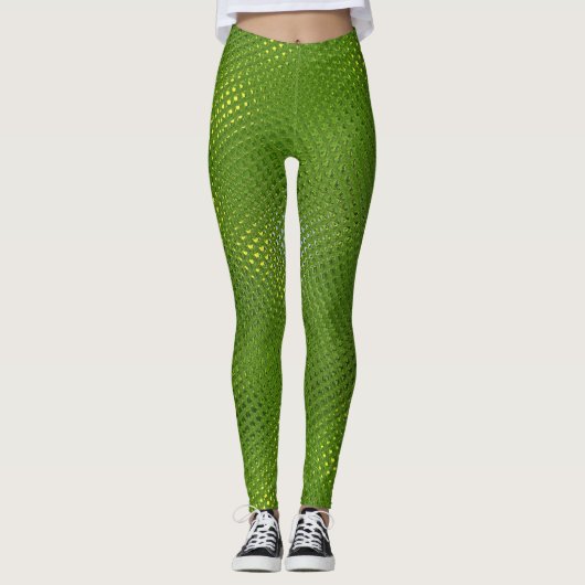 Green Lizard Print Leggings (Voorkant)
