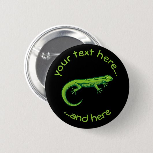 Green Lizard Ronde Button 5,7 Cm (Voorkant /achterkant)