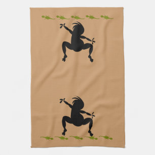 Green Lizards en Dansk Kokopelli Theedoek