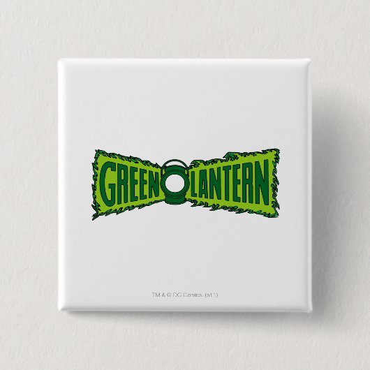 Green Logo Flames Vierkante Button 5,1 Cm (Voorkant)