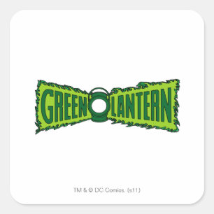 Green Logo Flames Vierkante Sticker