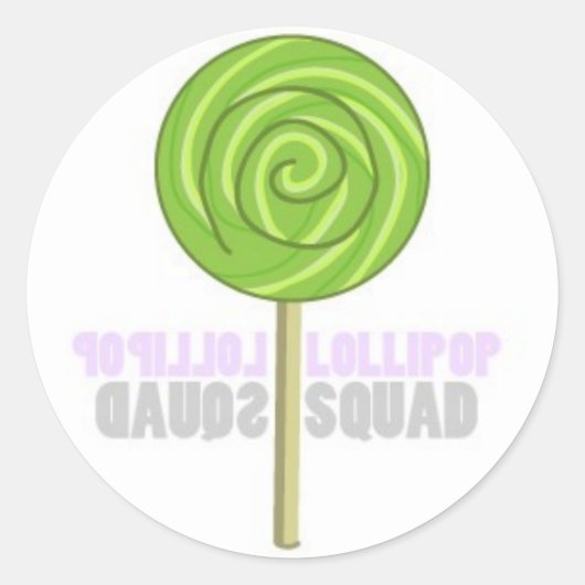 Green Lollipop Ronde Sticker (Voorkant)