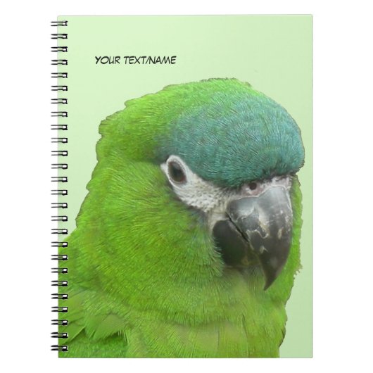 Green Loriket Cust. Tekst- en BG-kleurenNotitieboe Notitieboek (Voorkant)