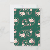 Green Lotus Lanterns Mariage indien Carte de remer (Dos)