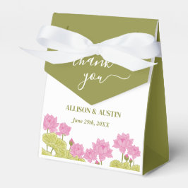 Green Lotus Lily Flowers Wedding Indian Bedankdoosjes