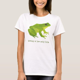 Green Low Poly Life Frog Vrouwen T-shirt