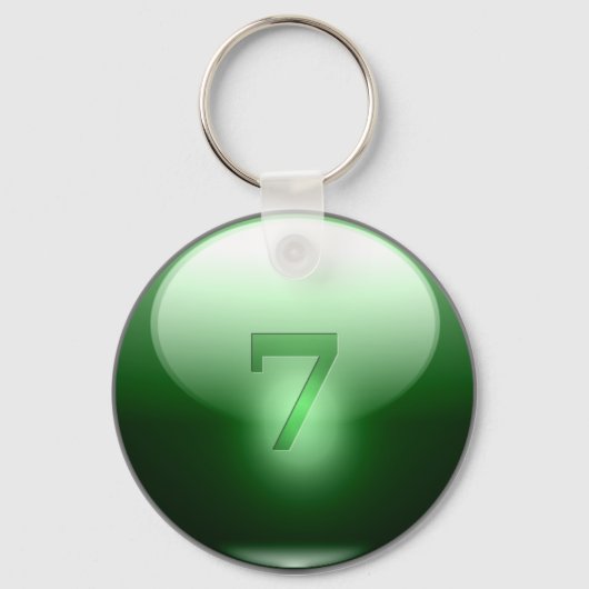 Green Lucky 7 Sleutelhanger (Voorkant)