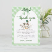 Green Lucky Duck Boy Carte de remerciements d'anni (Debout devant)