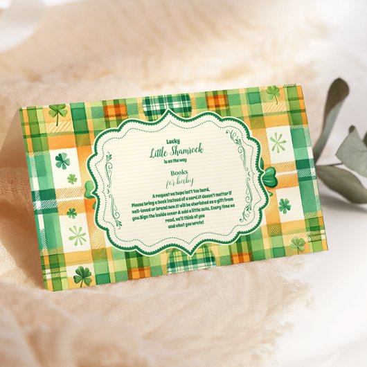 Green Lucky Little Shamrock Boeken voor Baby Informatiekaartje