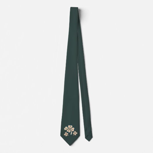 Green Lucky Shamrock Clover St. Patrick's Day Stropdas (Voorkant)