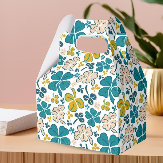 Green Lucky Shamrocks Clover St. Patrick's Day Bedankdoosjes