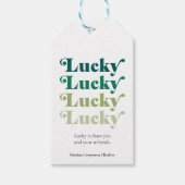 Green Lucky St. Patrick's Day Business Marketing Cadeaulabel (Voorkant)