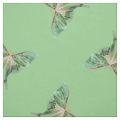 Green Luna Moth Pattern Fabric Stof (Swatch)