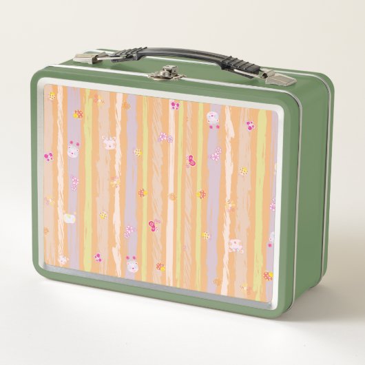 Green Lunch Box – Baby Joy & Creatures Pastel (Devant)