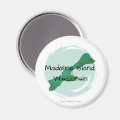 Green Madeline Round Magnet Magneet (Voorkant / Achterkant)