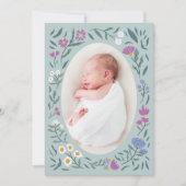 Green Magical Meadow Fotogeboorteaankondiging Aankondiging (Voorkant)