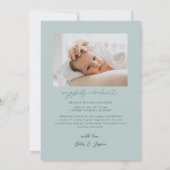 Green Magical Meadow Fotogeboorteaankondiging Aankondiging (Achterkant)