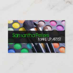 Green Make Up Artist Palette Brush Visitekaartje
