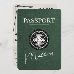 Green Maldives Passport Bewaar de datum Save The Date
