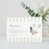 Green Mallard Duck Dank u kaart (Staand voorkant)