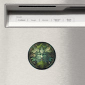Green Man Mandala Fantasy Art Magneet (Insitu (Vaatwasser))