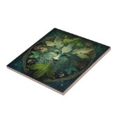 Green Man Mandala Fantasy Art Tegeltje (Zijkant)