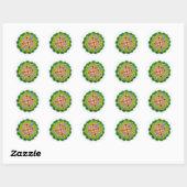 Green Mandala Art Sticker (Vel)