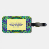 Green Mandala Bagagelabel (Achterkant horizontaal)