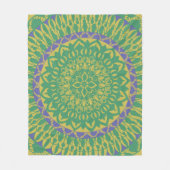 Green Mandala Fleece Deken (Voorkant)