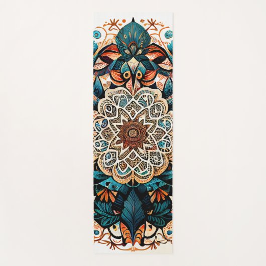 Green Mandala Harmony Yoga Mat (één zijde) (Voorkant)