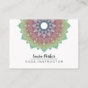 Green Mandala Lotus Meditation Holistic Yoga Flora Visitekaartje